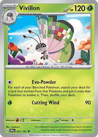 Vivillon (7) Reverse Holofoil - Surging Sparks