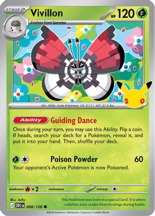 Vivillon (8) Holofoil - 30th Celebration