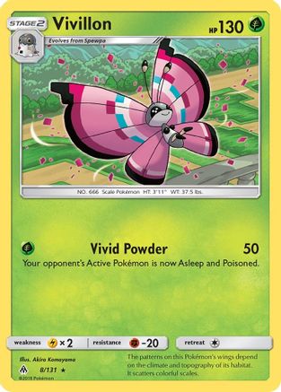 Vivillon (8) Reverse Holofoil - Forbidden Light