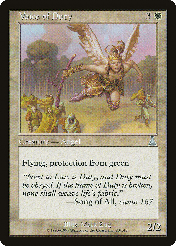 Voice of Duty (023) Foil - Urza's Destiny