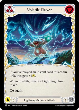 Volatile Fluxor (Blue) (OMN180) Rainbow Foil - Omens of the Third Age