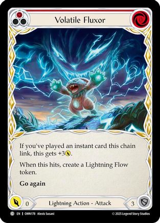 Volatile Fluxor (Red) (OMN178) Rainbow Foil - Omens of the Third Age