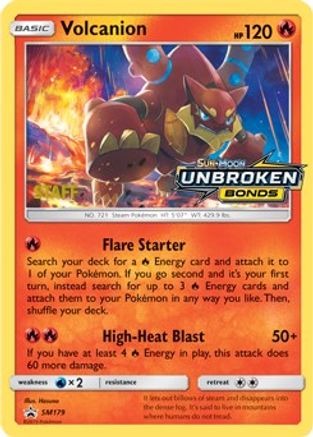 Volcanion (Prerelease) [Staff] (SM179) Holofoil - Black Star Promos