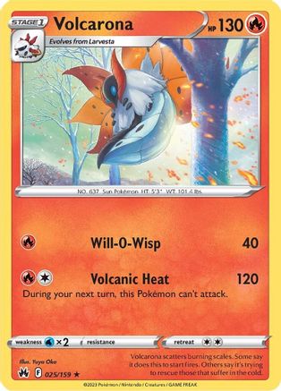 Volcarona (25) Reverse Holofoil - Crown Zenith