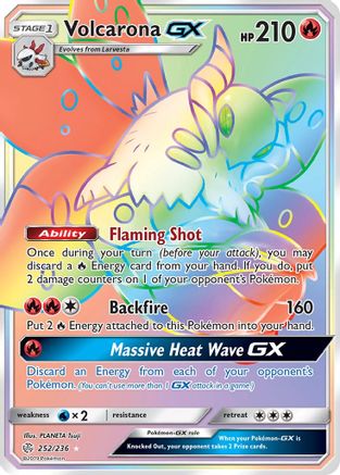 Volcarona GX (252) Holofoil - Cosmic Eclipse