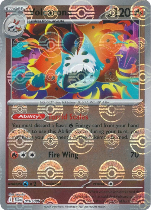 Volcarona (Poke Ball Pattern) (16) Reverse Holofoil - Black Bolt