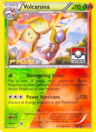 Volcarona (Pokemon League) [1st Place] (15) Reverse Holofoil - Steam Siege