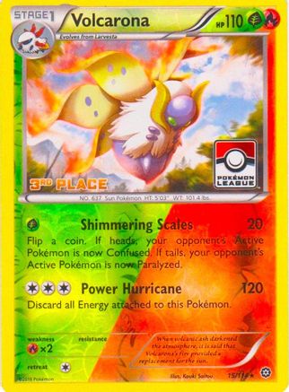 Volcarona (Pokemon League) [3rd Place] (15) Reverse Holofoil - Steam Siege