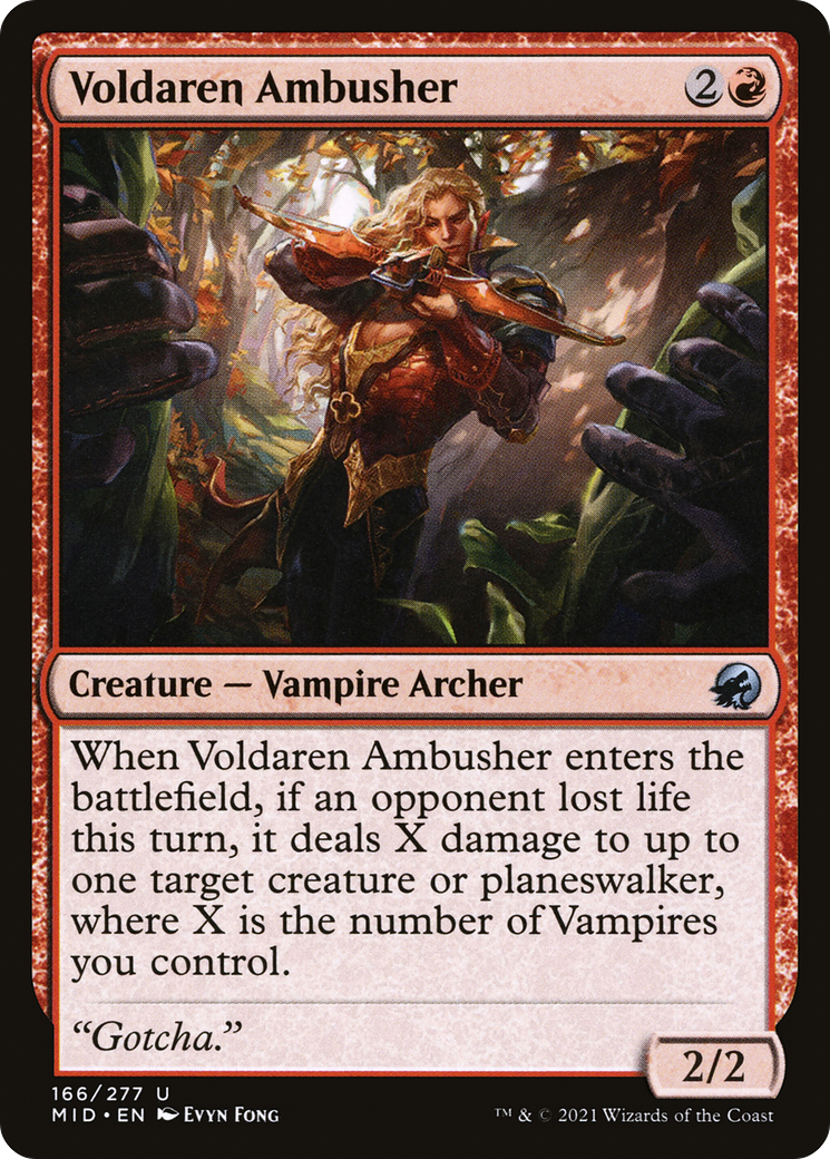 Voldaren Ambusher (166) - Innistrad: Midnight Hunt Foil