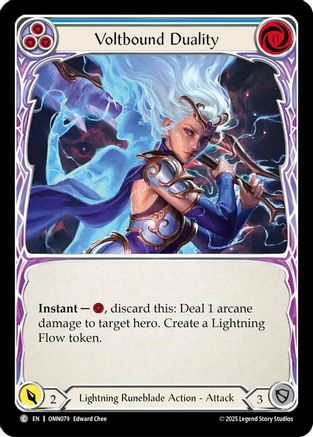 Voltbound Duality (Blue) (OMN079) Rainbow Foil - Omens of the Third Age
