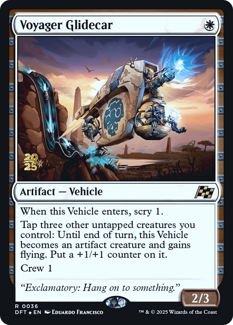Voyager Glidecar (Prerelease) (036) Foil - Aetherdrift