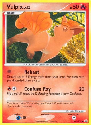Vulpix (102) Reverse Holofoil - Platinum