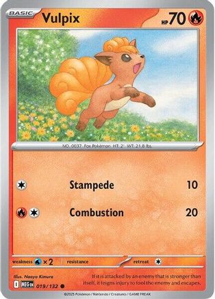 Vulpix (19) Reverse Holofoil - Mega Evolution