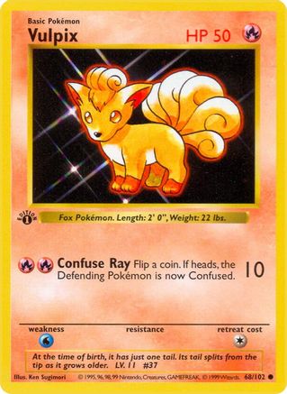 Vulpix (68) (Unlimited) - Base Set (Shadowless)