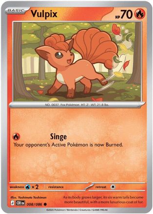 Vulpix (8) Reverse Holofoil - Chaos Rising