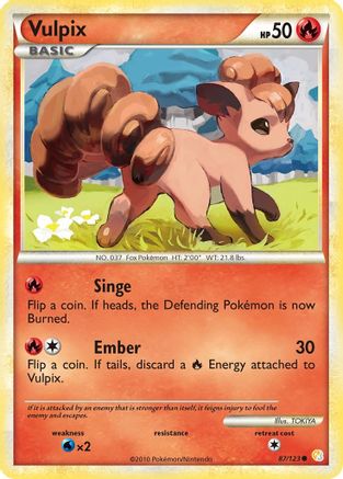 Vulpix (87) Reverse Holofoil - HeartGold & SoulSilver
