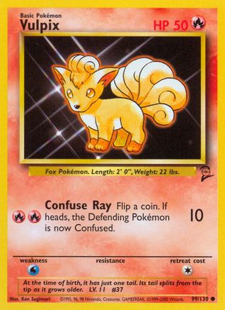 Vulpix (99) - Base Set 2