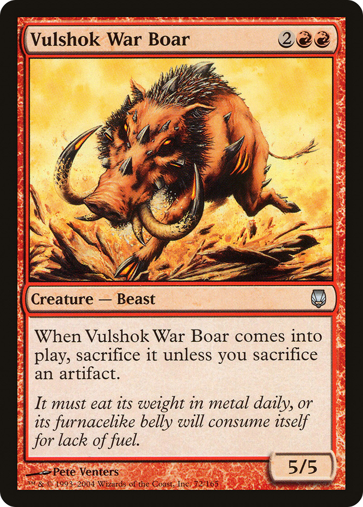 Vulshok War Boar (072) - Darksteel