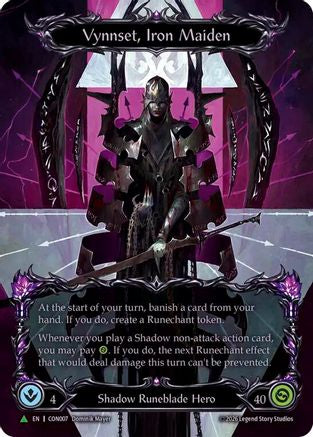 Vynnset, Iron Maiden (Marvel) (CON007) Cold Foil - Flesh and Blood: Promo Cards