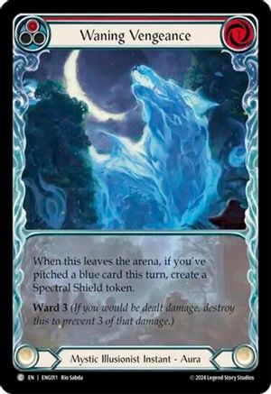 Waning Vengeance (Red) (Extended Art) (ENG011) - Blitz Deck: Part the Mistveil - Enigma
