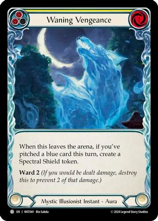 Waning Vengeance (Yellow) (MST041) Rainbow Foil - Part the Mistveil