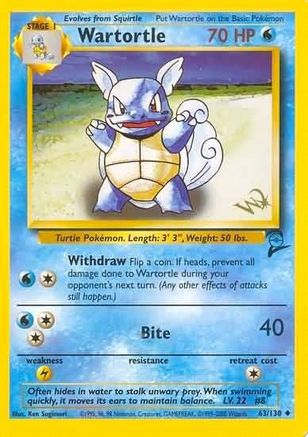 Wartortle [W Stamped] (63) - Wizards of the Coast Promos