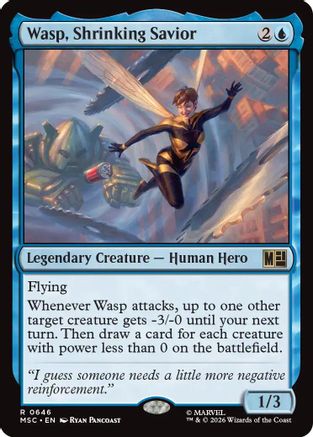Wasp, Shrinking Savior (646) Foil - Commander: Marvel Super Heroes