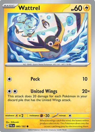 Wattrel (80) Reverse Holofoil - Paldea Evolved