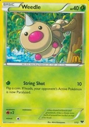 Weedle (1) Holofoil - McDonalds Promos 2014