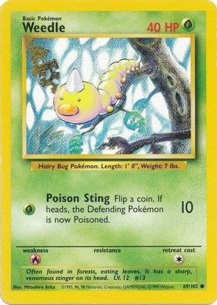 Weedle (69) - Base Set