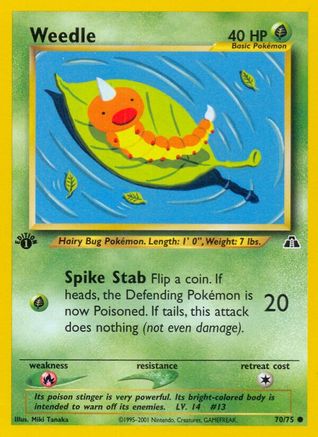 Weedle (70) (1st Edition) - Neo Discovery