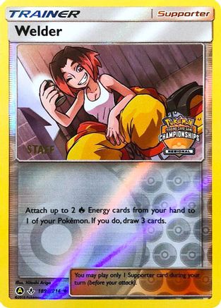 Welder (Regional Championships) [Staff] (189a) Reverse Holofoil - Unbroken Bonds