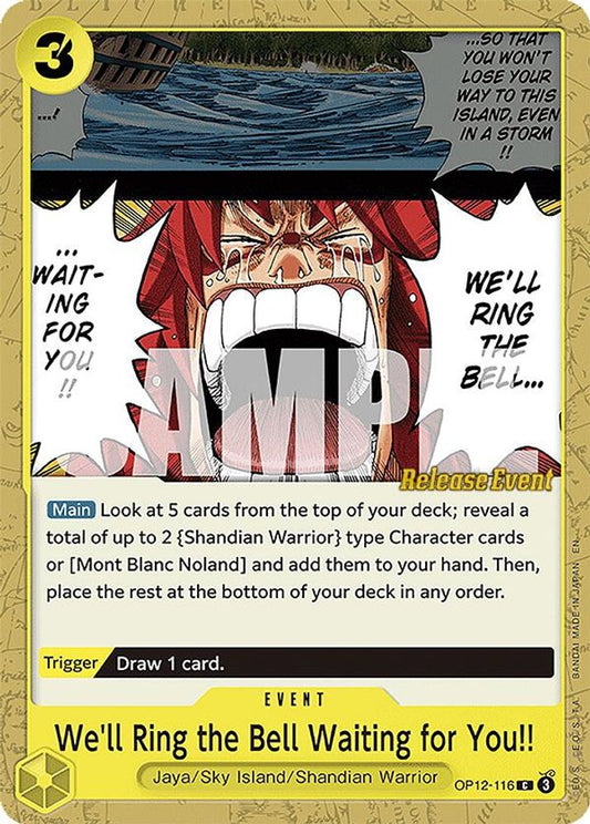 We'll Ring the Bell Waiting for You!! (OP12-116) Release Event Cards