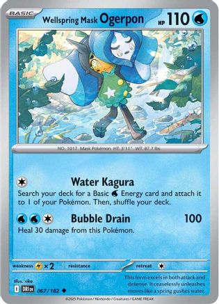 Wellspring Mask Ogerpon (67) Reverse Holofoil - Destined Rivals