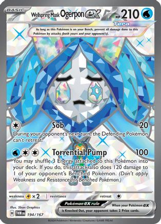 Wellspring Mask Ogerpon ex (Full Art) (194) Holofoil - Twilight Masquerade
