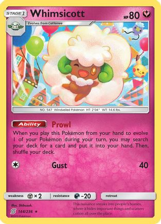 Whimsicott (144) Reverse Holofoil - Unified Minds