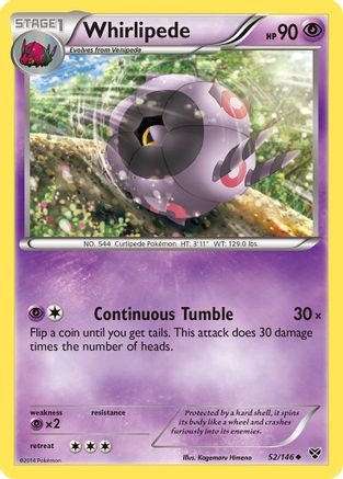 Whirlipede (52) Reverse Holofoil - XY Base Set