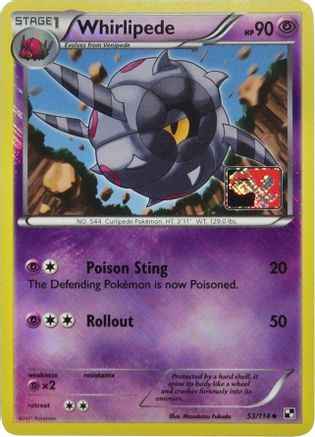 Whirlipede (League Promo) (53) Reverse Holofoil - Black & White