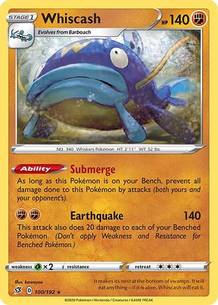 Whiscash (100) Reverse Holofoil - Rebel Clash