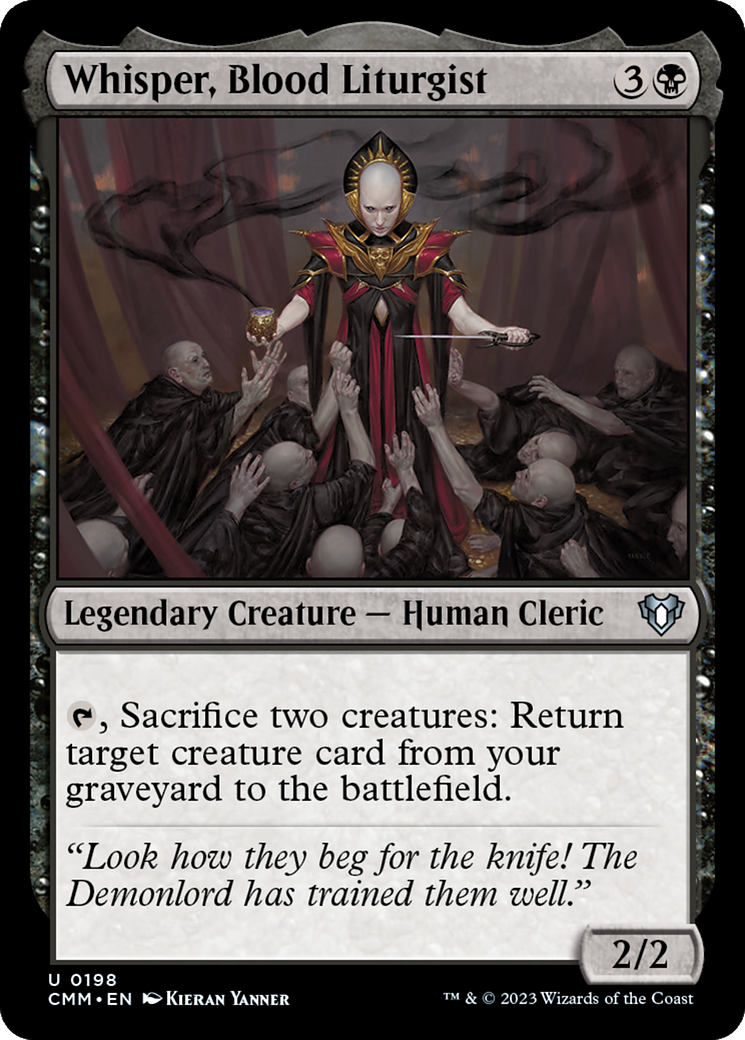 Whisper, Blood Liturgist (198) Foil - Commander Masters