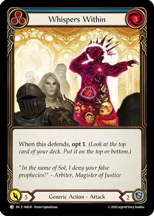 Whispers Within (Blue) (IAR241) Rainbow Foil - Usurp the Shadow Throne