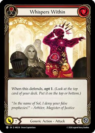 Whispers Within (Red) (IAR239) Rainbow Foil - Usurp the Shadow Throne