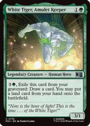 White Tiger, Amulet Keeper (736) Foil - Commander: Marvel Super Heroes