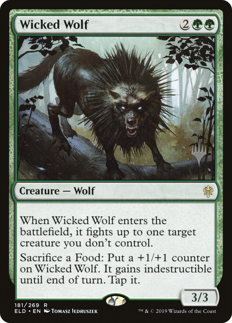 Wicked Wolf (181) - Throne of Eldraine Promos Foil