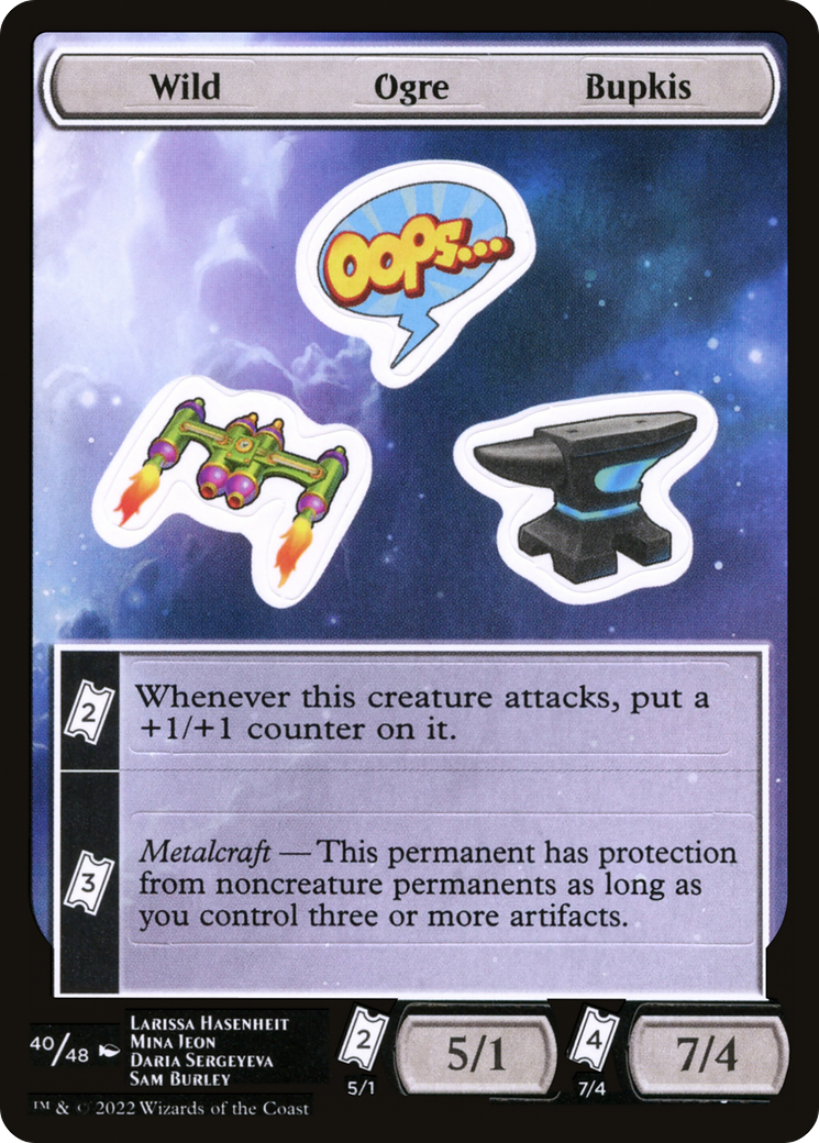 Wild Ogre Bupkis (040) - Unfinity Sticker Sheets Foil