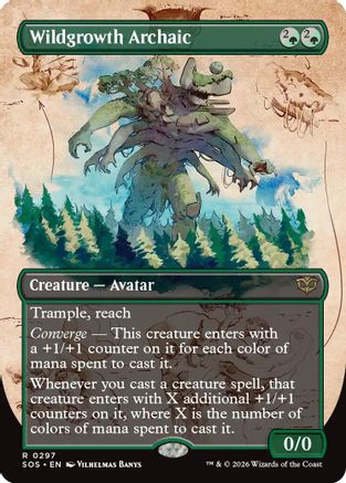 Wildgrowth Archaic (Borderless) (297) Foil - Secrets of Strixhaven