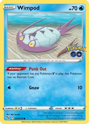 Wimpod (25) Reverse Holofoil - Pokemon GO