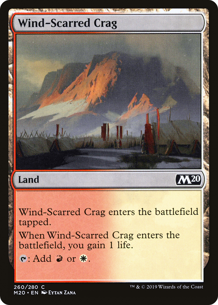Wind-Scarred Crag (260) - Core Set 2020 Foil