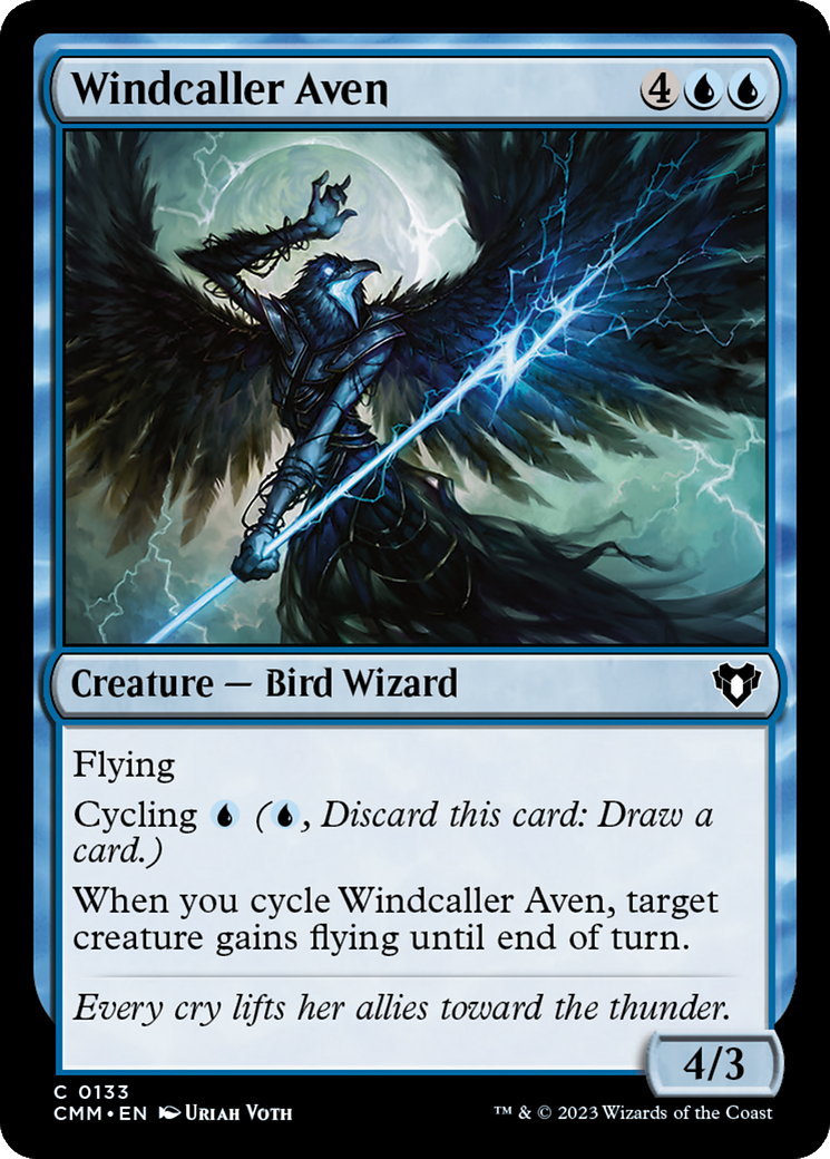 Windcaller Aven (133) - Commander Masters