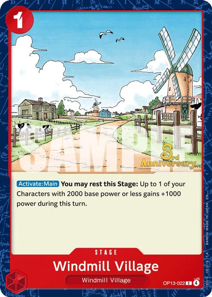 Windmill Village (OP13-022) 3rd Anniversary Tournament Cards